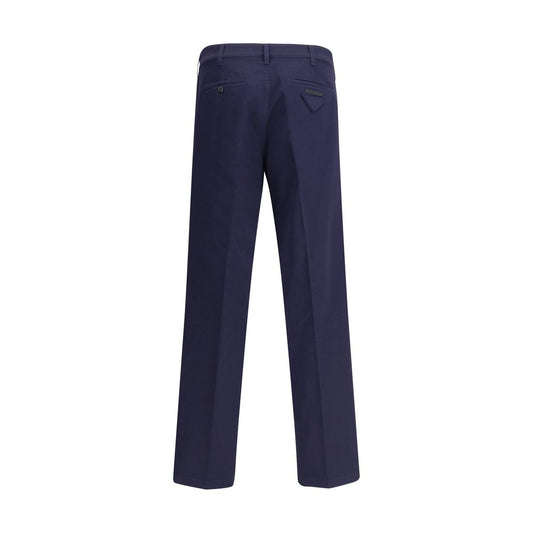 Blue Cotton Chino Pants