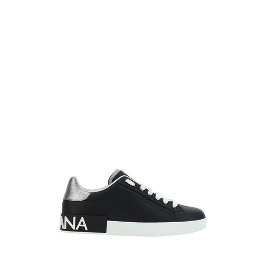 Black Calf Leather Bos Taurus Low Top Sneakers