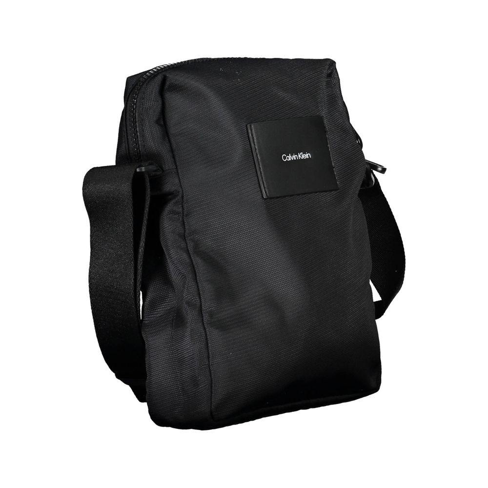 Black Polyester Shoulder Bag
