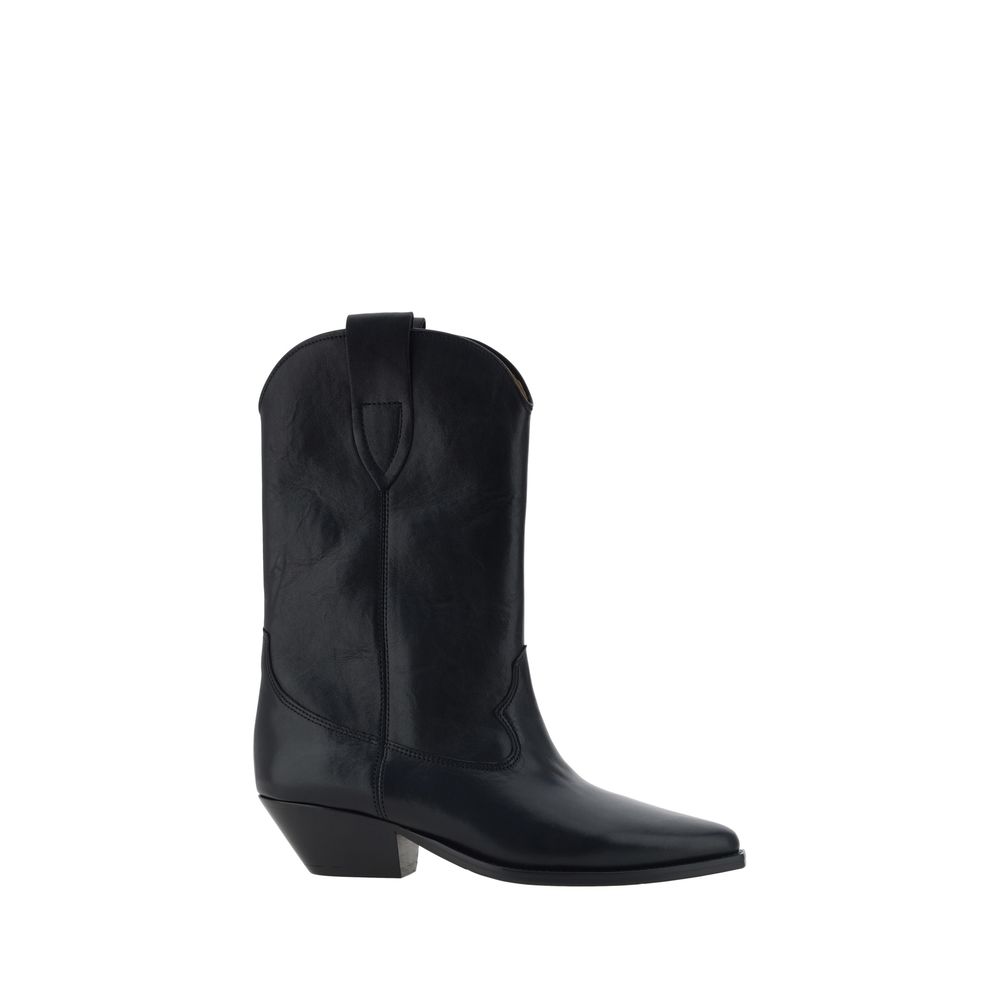 Black Calf Leather Bos Taurus Ankle Boots