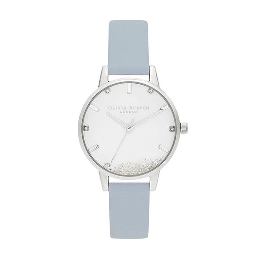 Blue Artificial Leather Dress Watch
