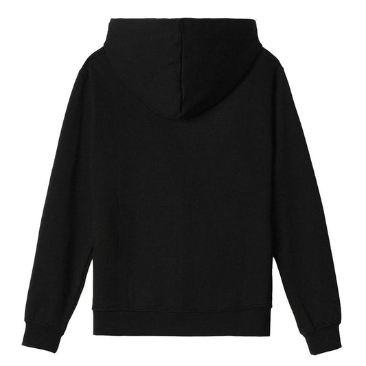 Black Cotton Men's Hooded Sweatshirt