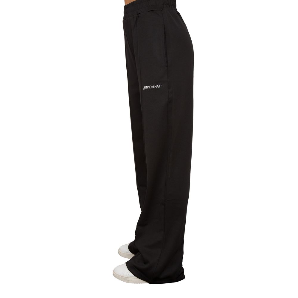 Black Polyester Women Trouser