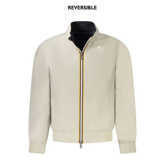 Beige Nylon Men Jacket