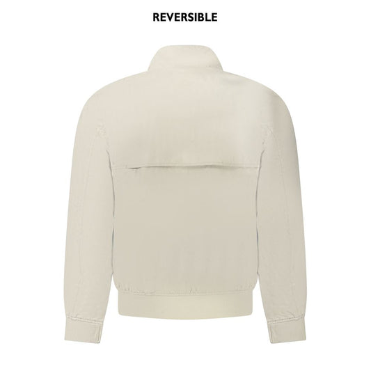 Beige Nylon Men Jacket