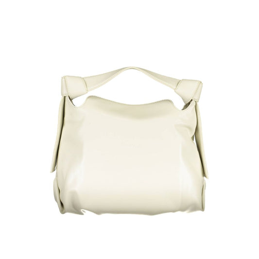 Beige Polyester Handbag