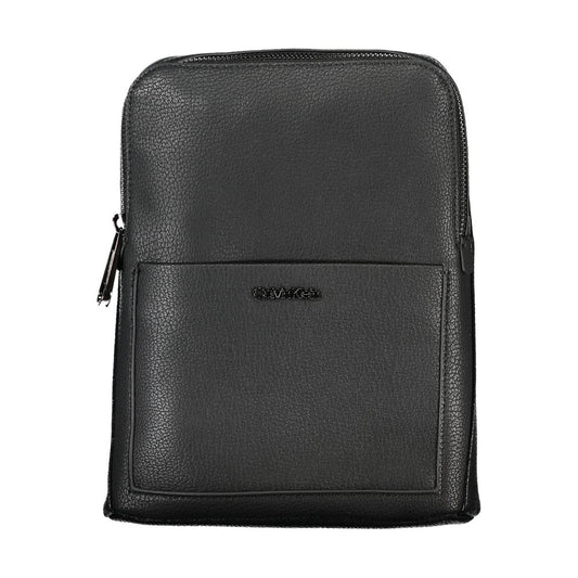 Black Polyester Shoulder Bag
