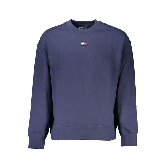 Blue Cotton Men Sweater