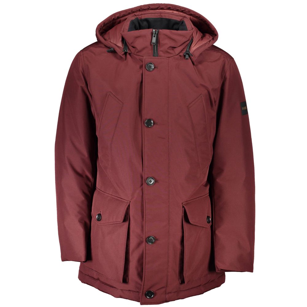 Red Polyester Jackets & Coat