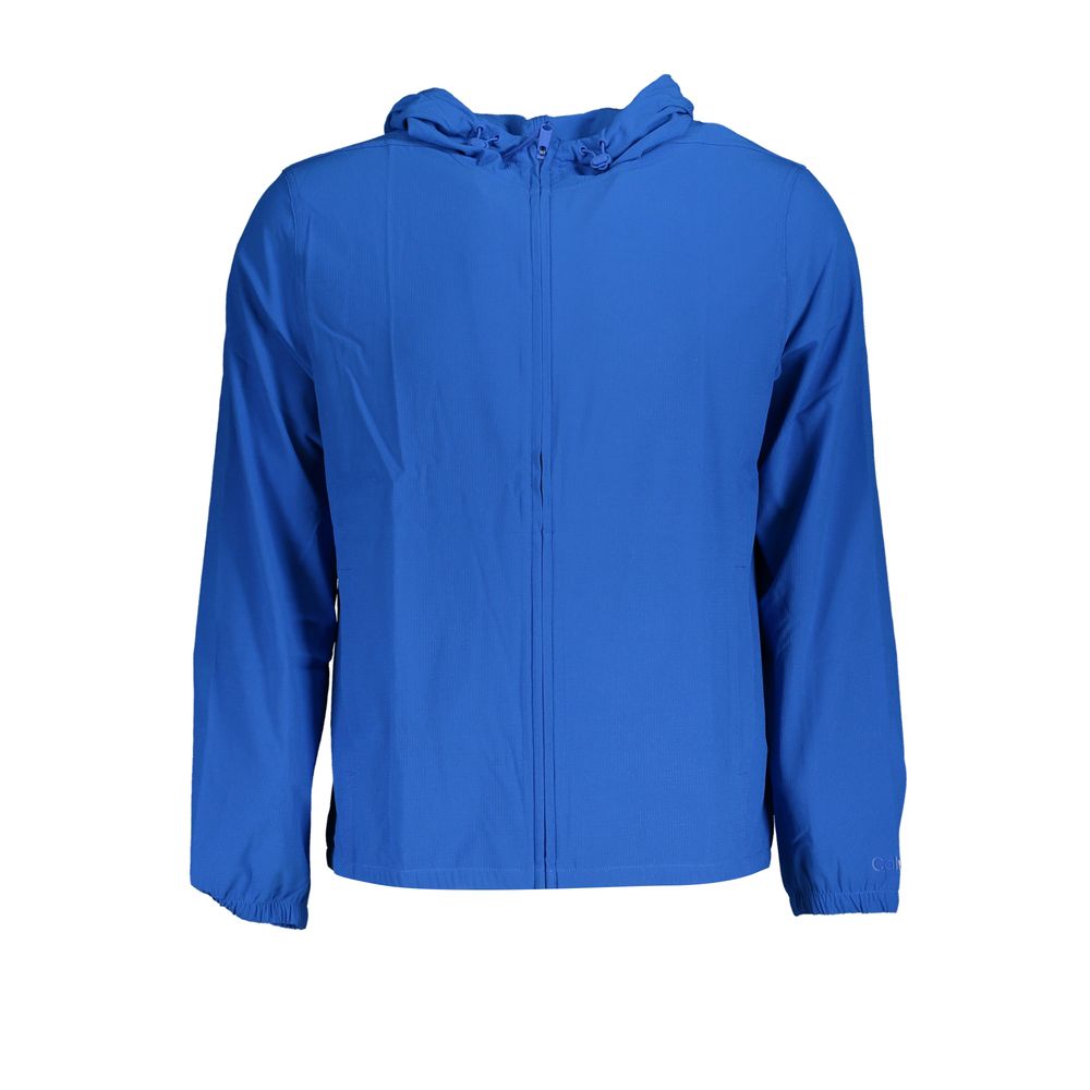 Blue Polyester Men's Sport Jacket