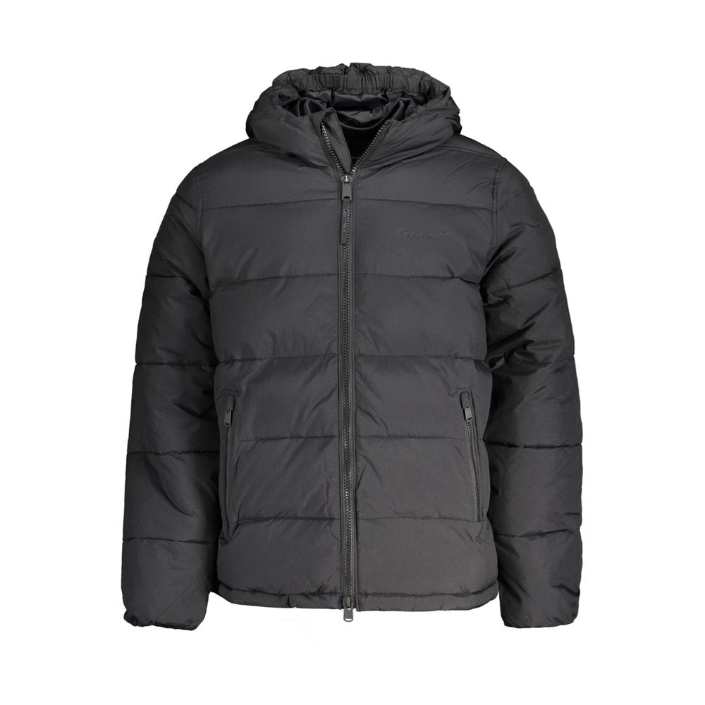 Black Nylon Jackets & Coat