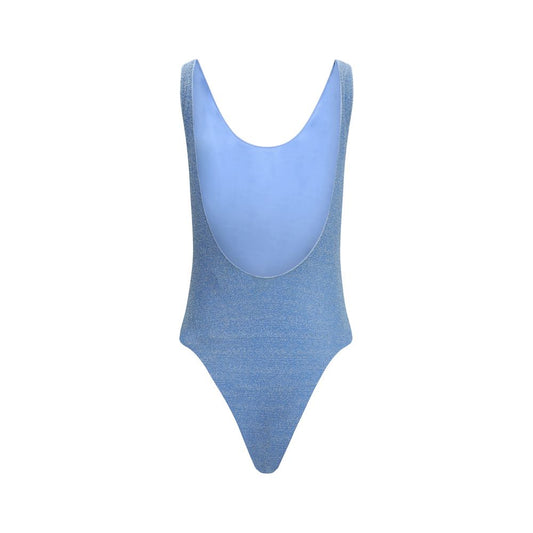 Light Blue Polyamide One-Piece Swimsuit