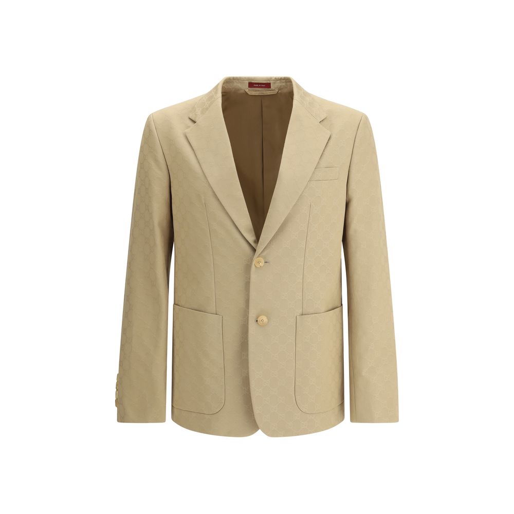 Beige Cotton Blazer