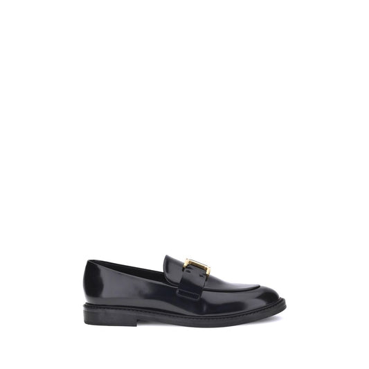 Black Calf Leather Bos Taurus Slip-On Loafers