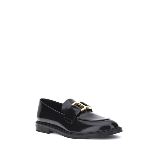 Black Calf Leather Bos Taurus Slip-On Loafers
