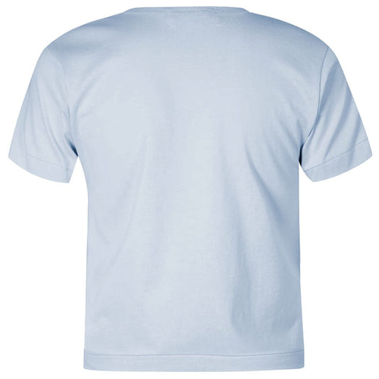 Blue Cotton Women T-Shirt