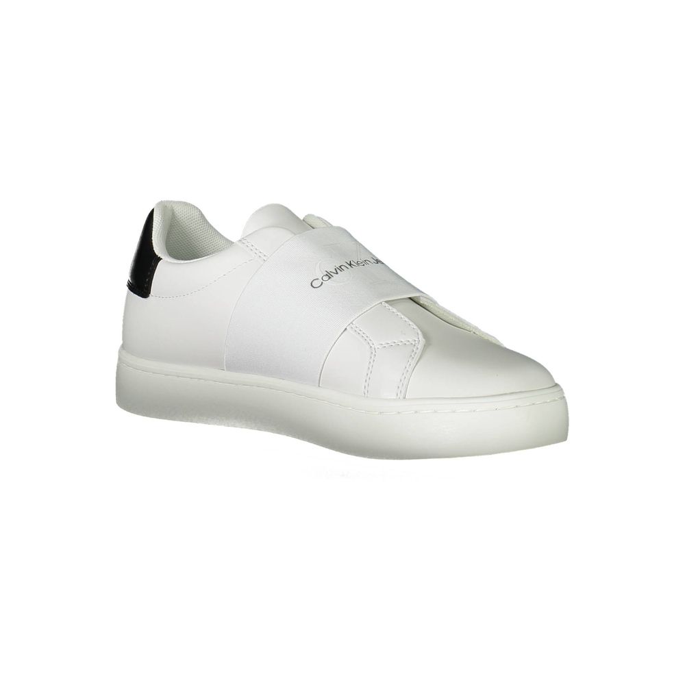 White Polyester Sneaker