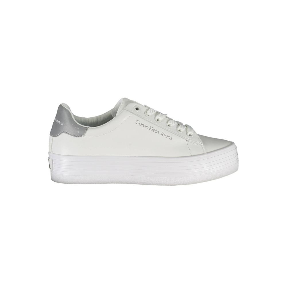 White Polyester Sneaker