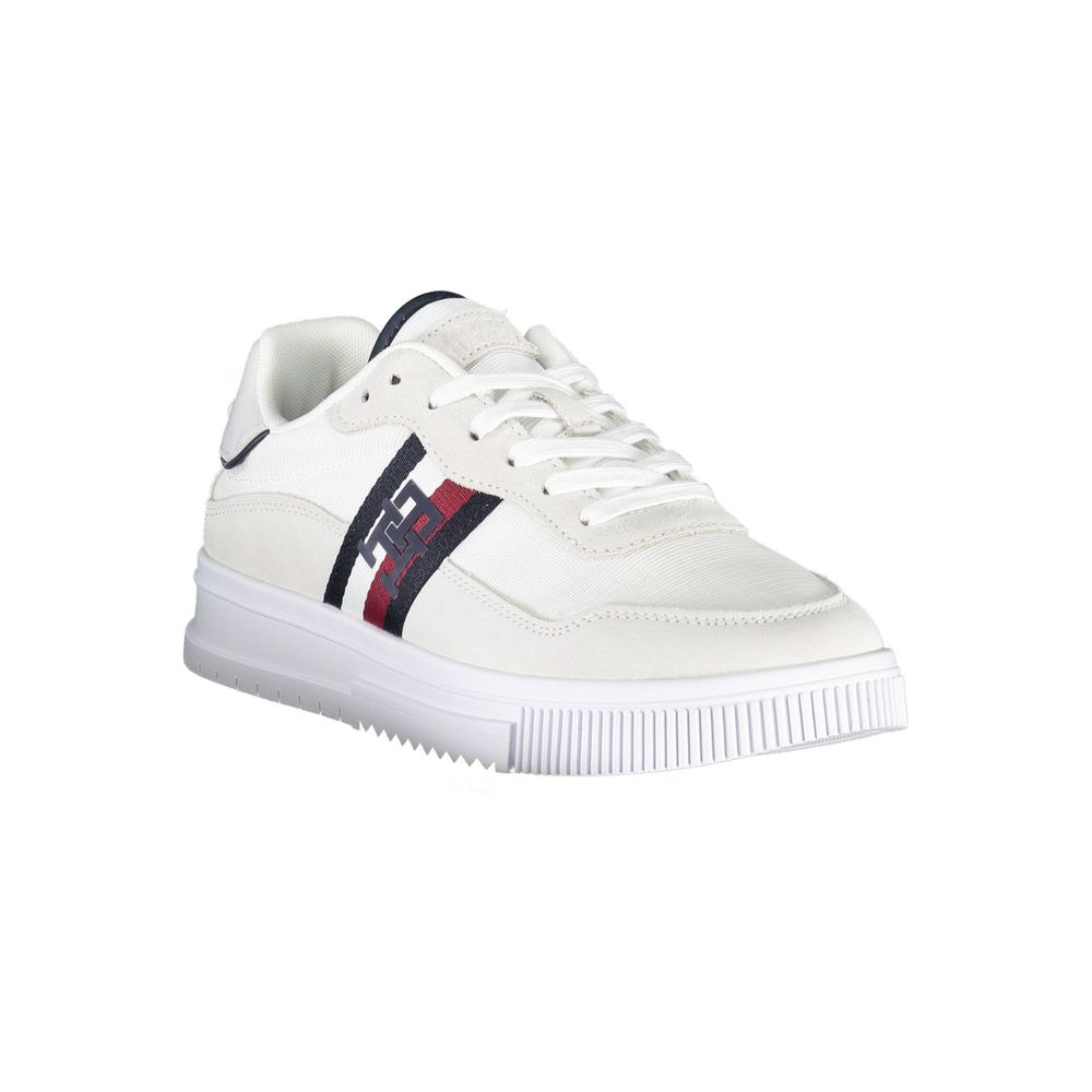 White Polyester Sneaker