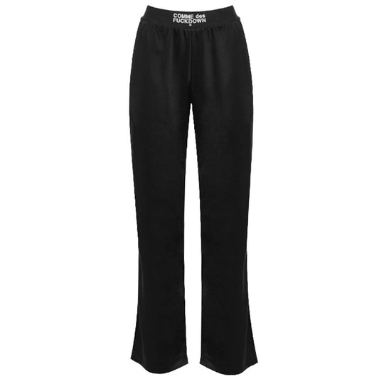 Black Polyester Women Pants