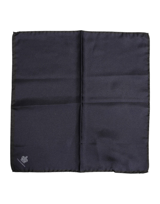 Blue DG Crown Silk Square Men Foulard Scarf