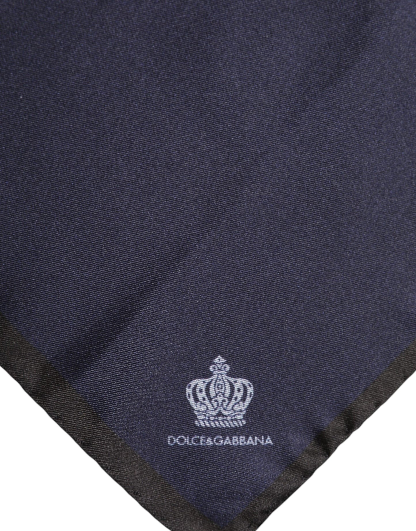 Blue DG Crown Silk Square Men Foulard Scarf