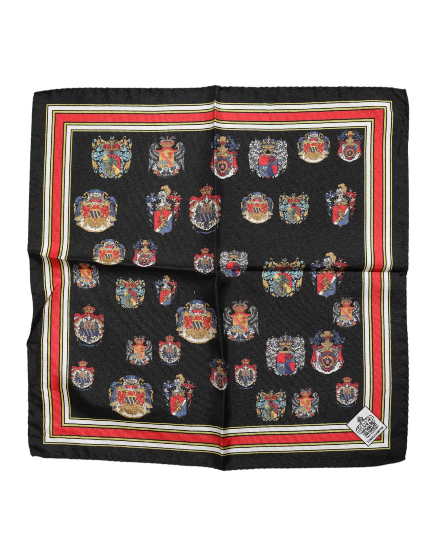 Multicolor Silk Square Men Foulard Scarf