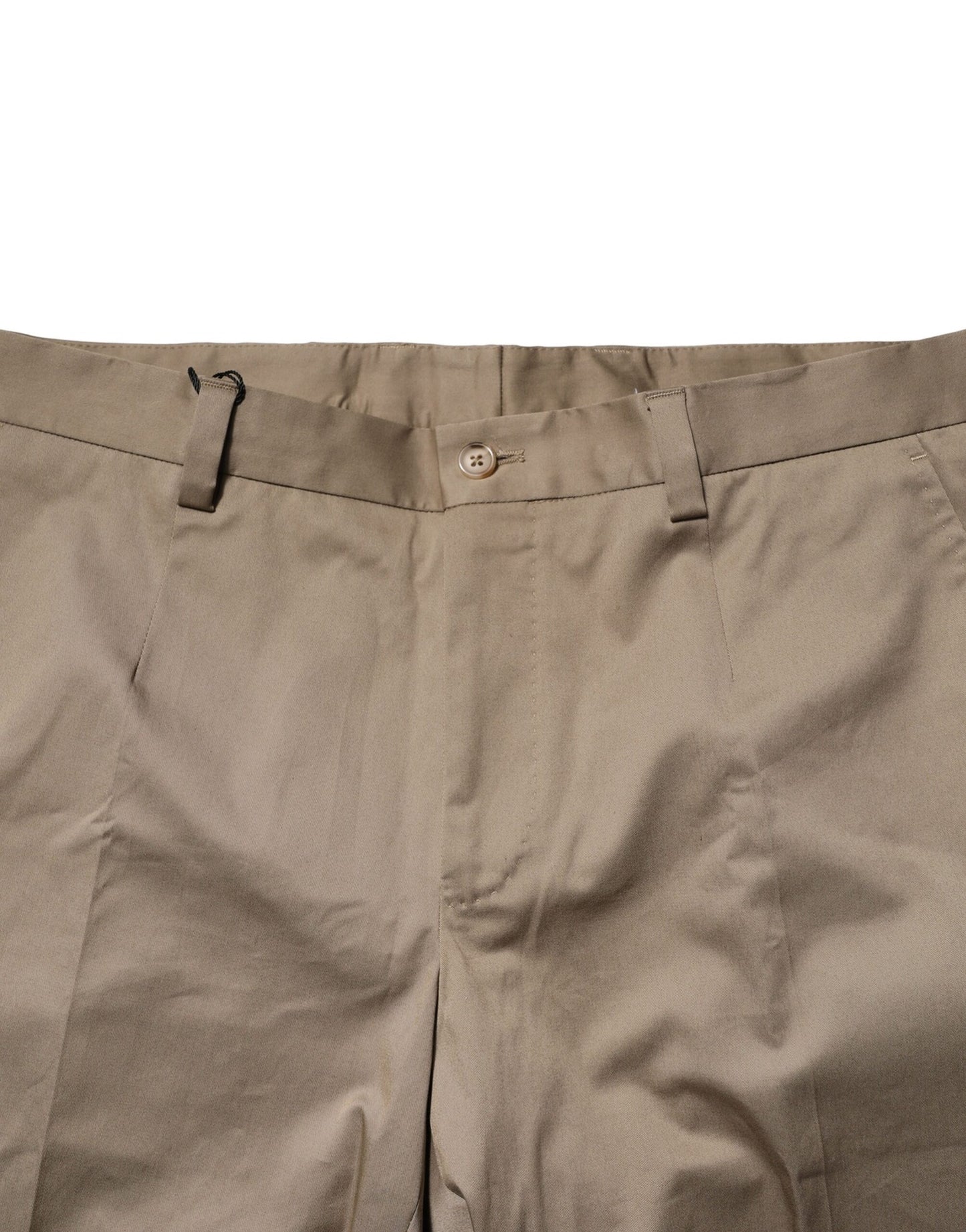 Brown Cotton Tapered Men Formal Pants