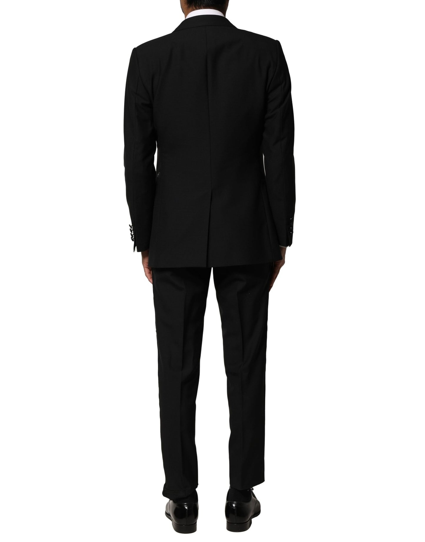 Black Wool 3 Piece Single Breasted Suit