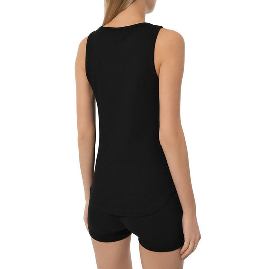 "Black Cotton Women Tank Top"