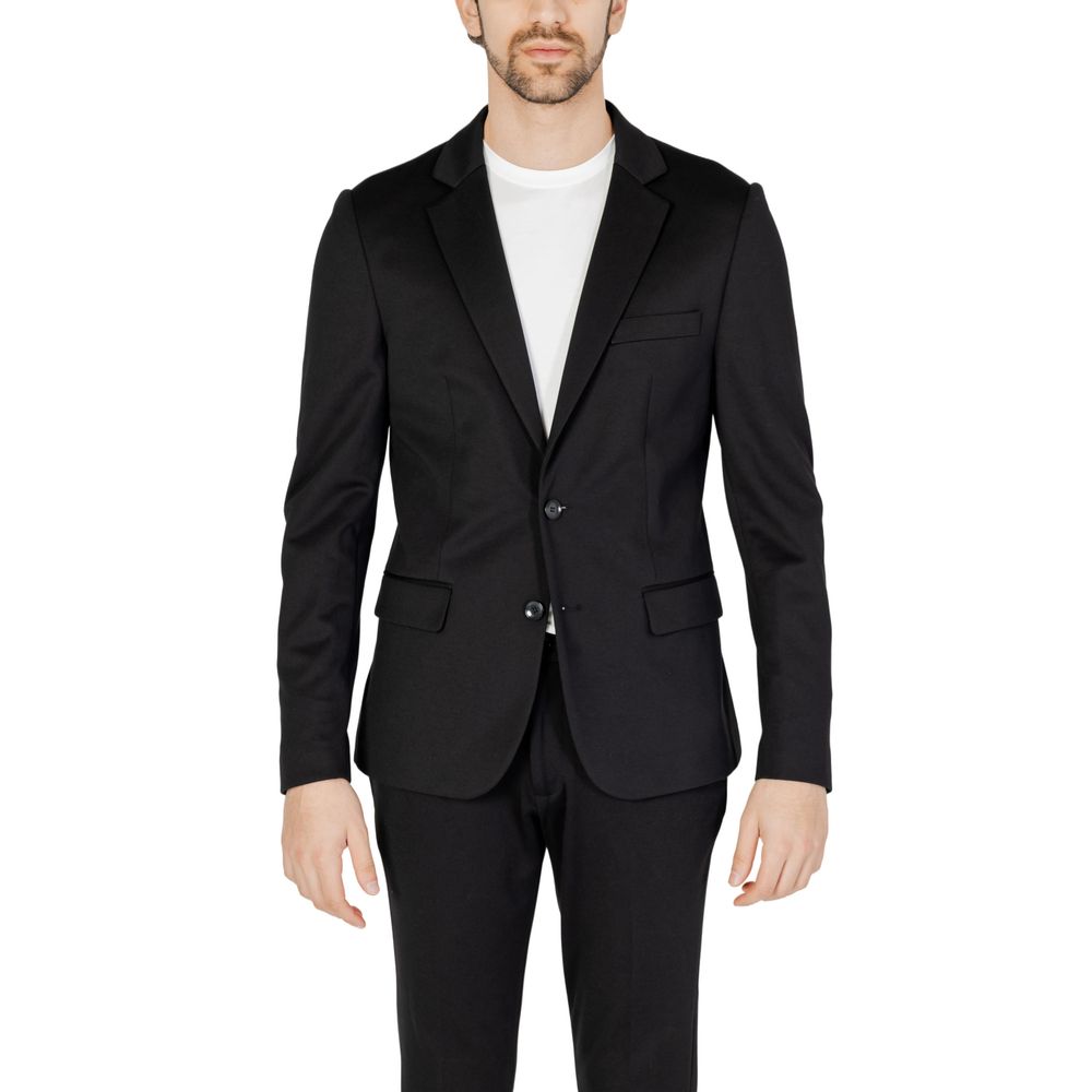 Black Polyester Blazer