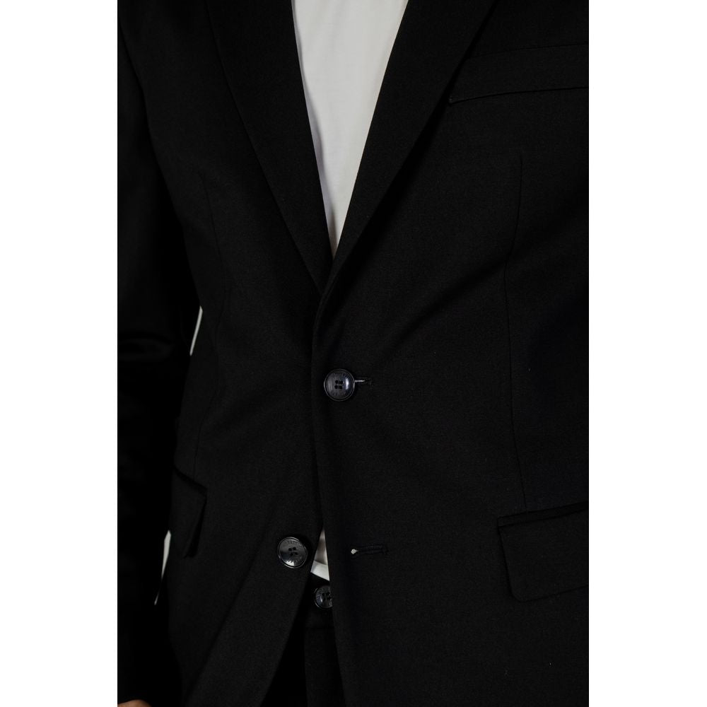 Black Polyester Blazer
