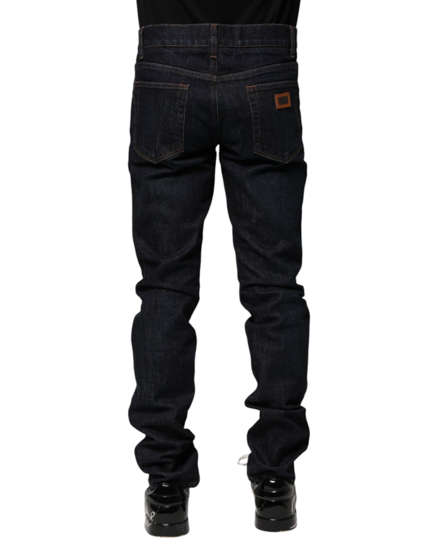Black Cotton Skinny Denim Men Jeans