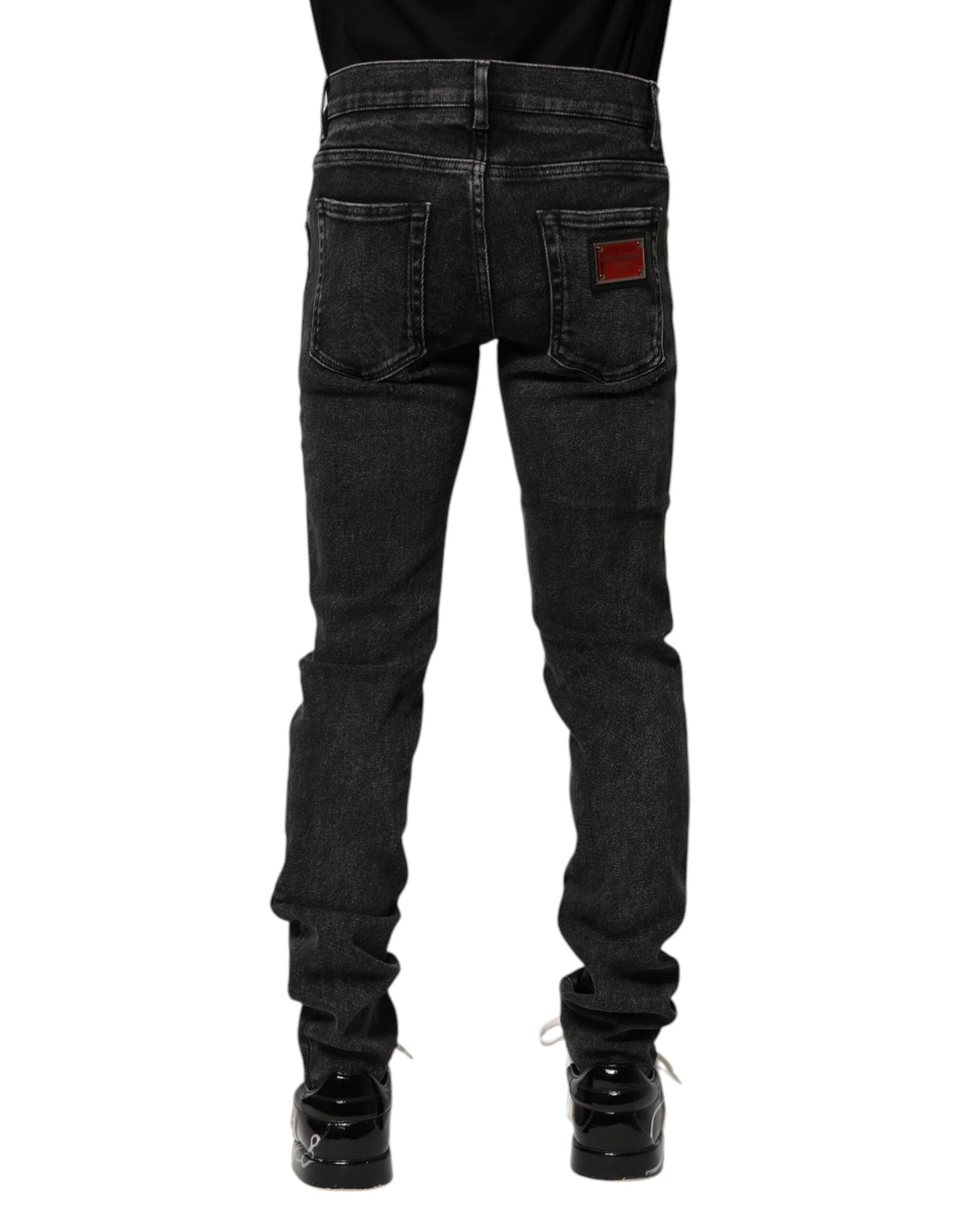 Black Cotton Skinny Men Denim Jeans