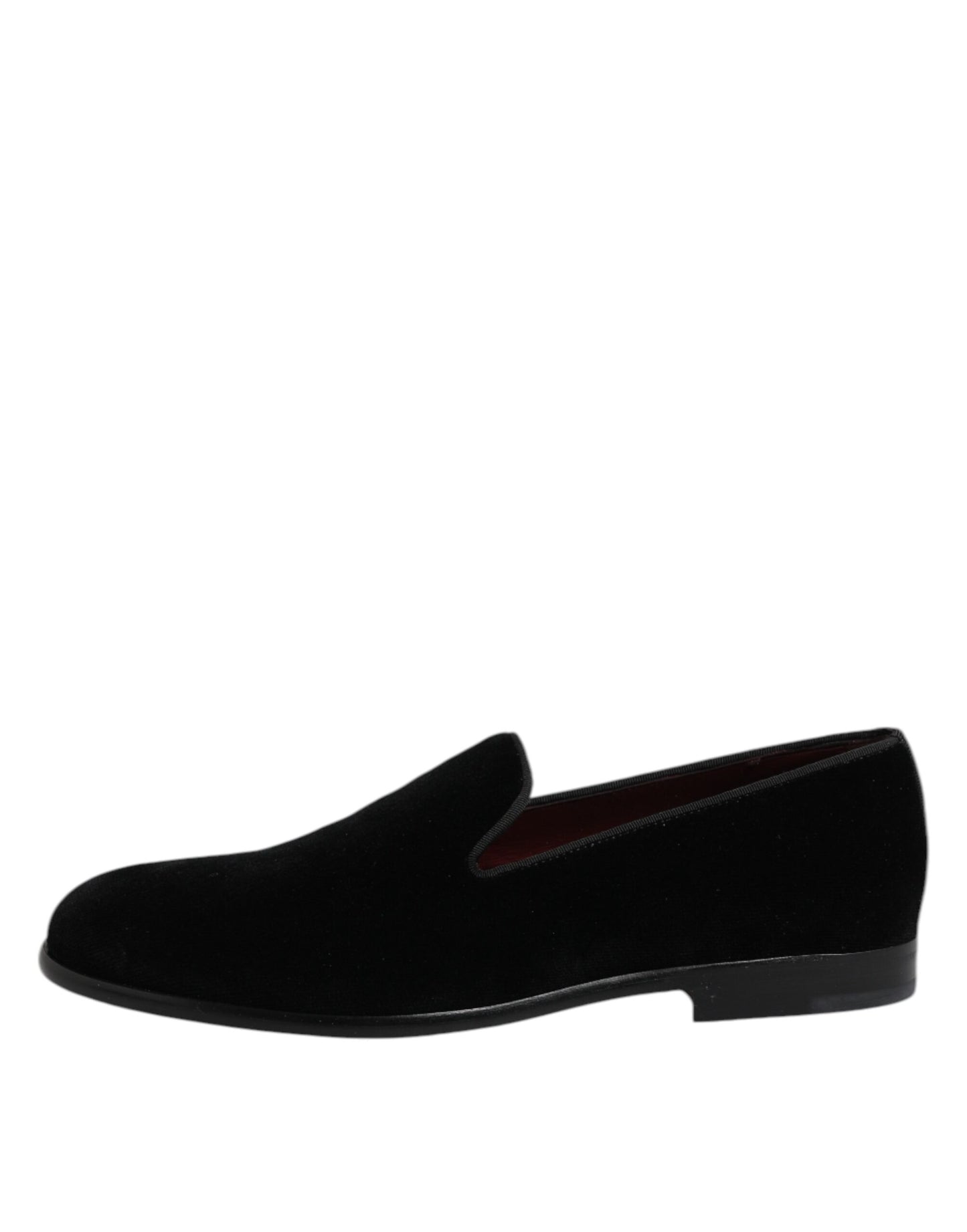 Black Velvet Slip On Loafers Formal Shoes
