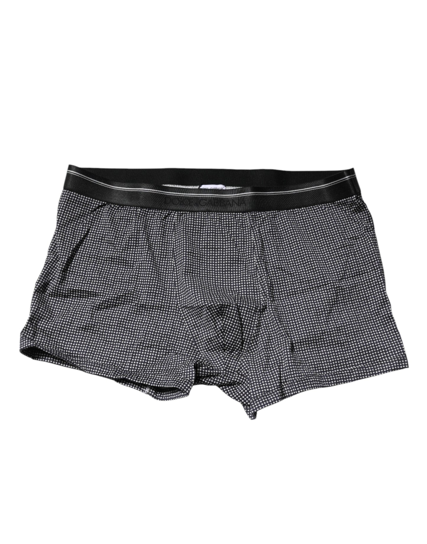 Gray Printed Cotton Boxer Short Underwear