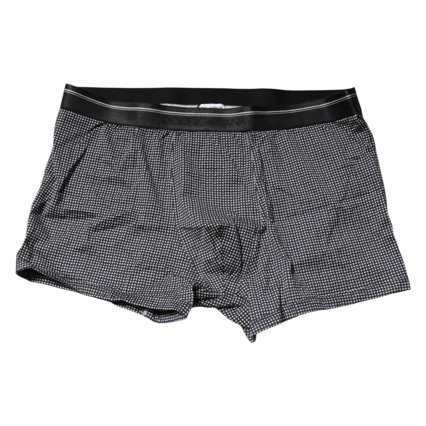 Gray Printed Cotton Boxer Short Underwear