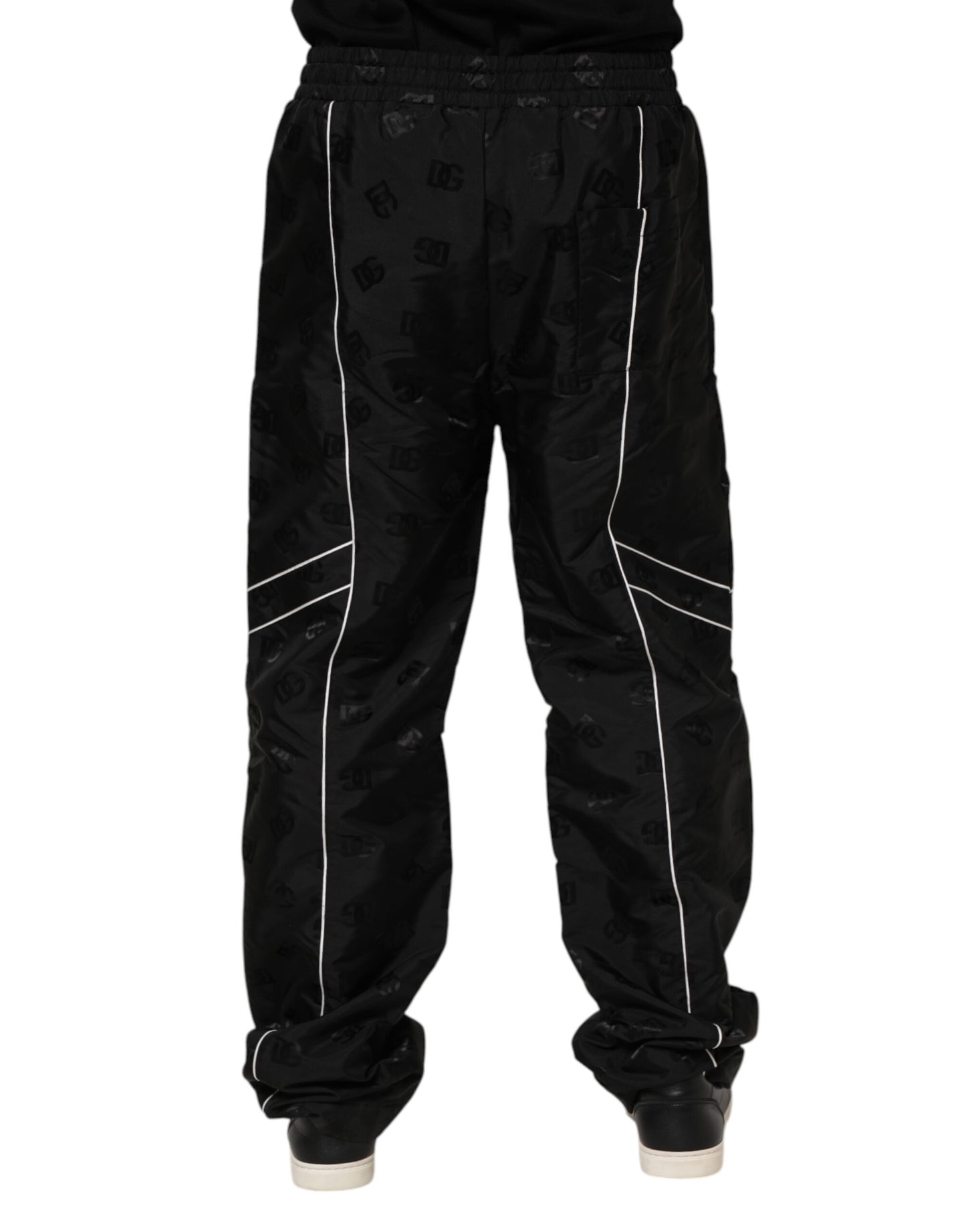 Black Cotton Straight Jogger Sweatpants Pants
