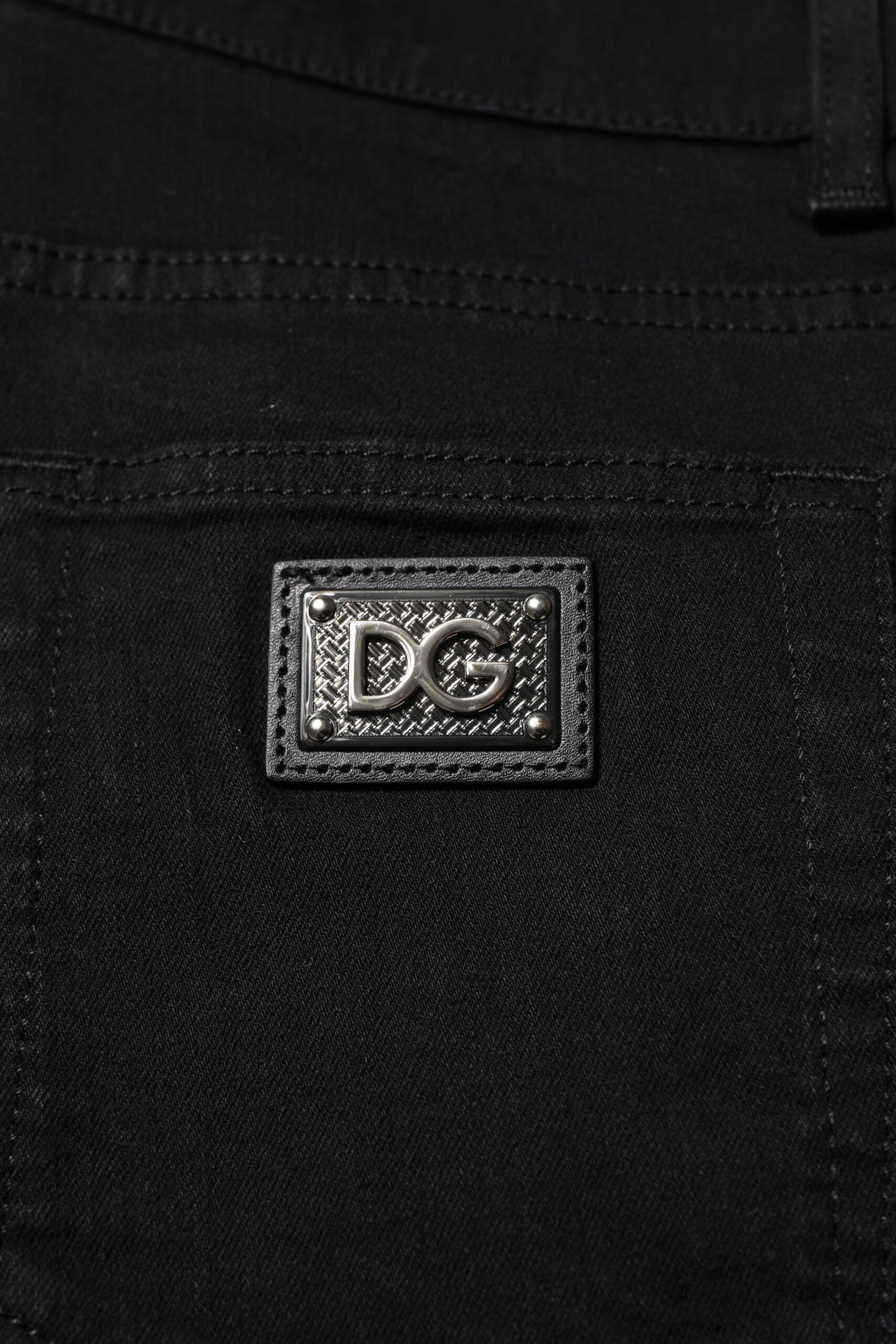 Dark Blue Cotton Logo Plaque GOLD Denim Jeans