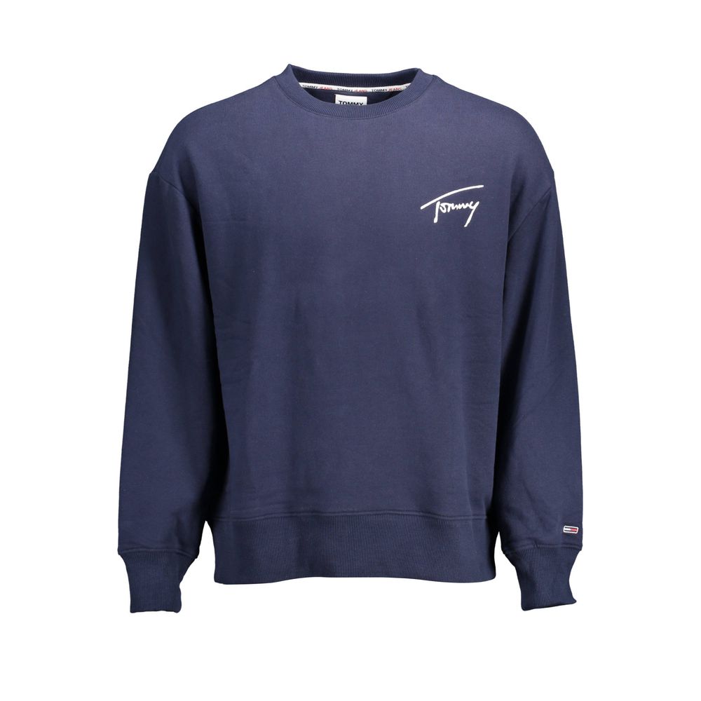 Blue Cotton Men Sweater
