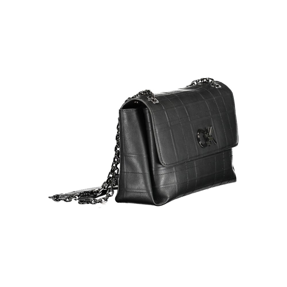 Black Polyester Handbag
