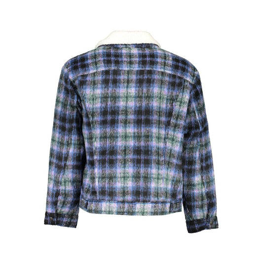 Blue Polyester Jackets & Coat