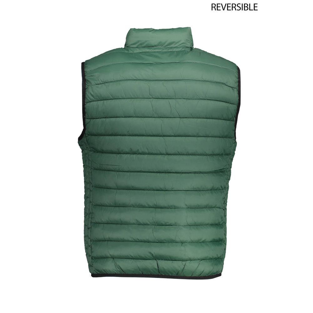 Green Nylon Sleveless Jacket