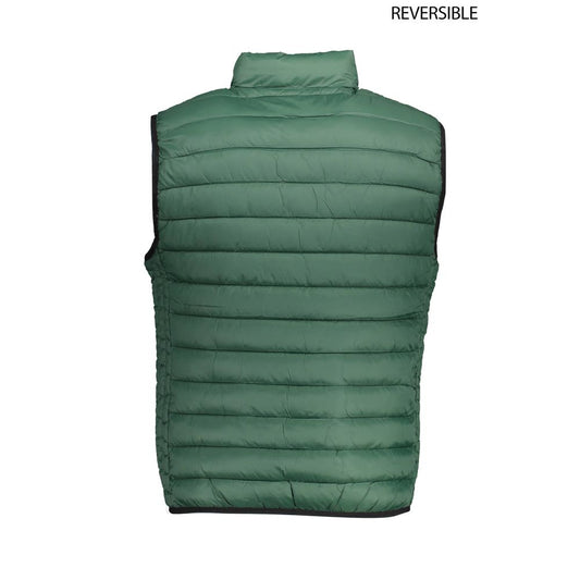 Green Nylon Sleveless Jacket