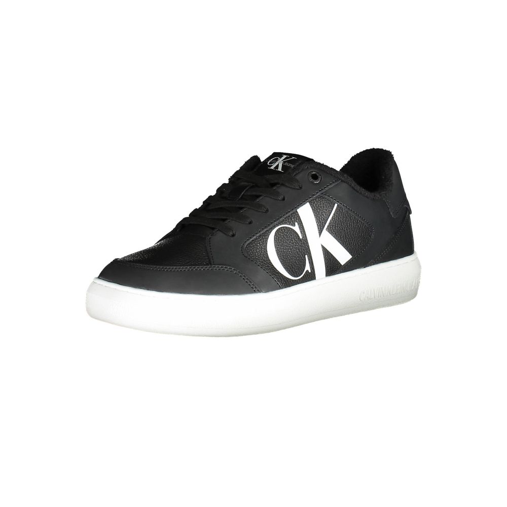 Black Polyester Sneaker