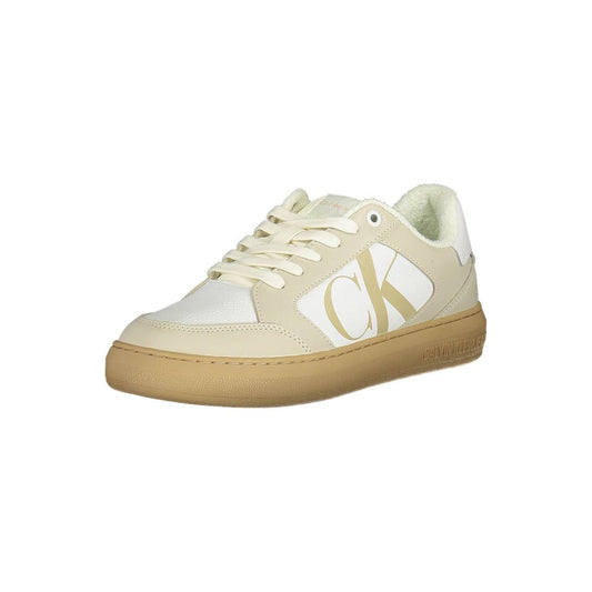 White Polyester Sneaker