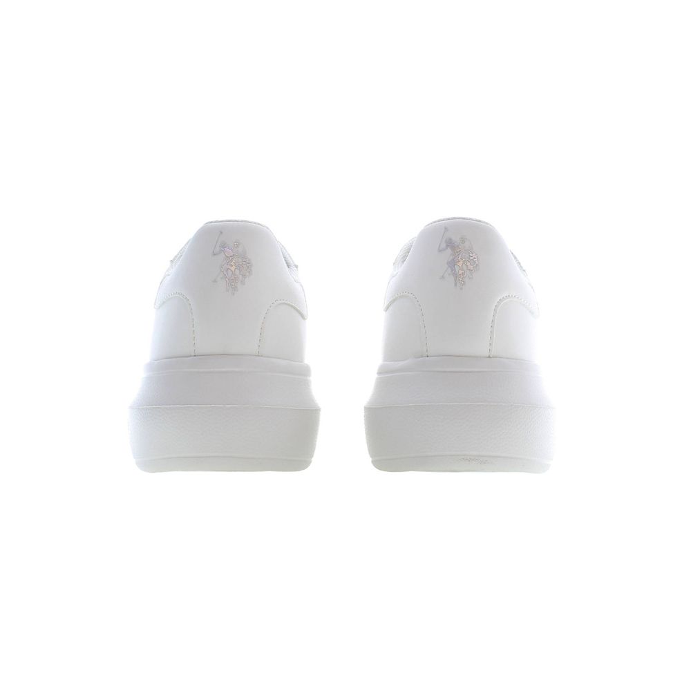 White Polyester Sneaker