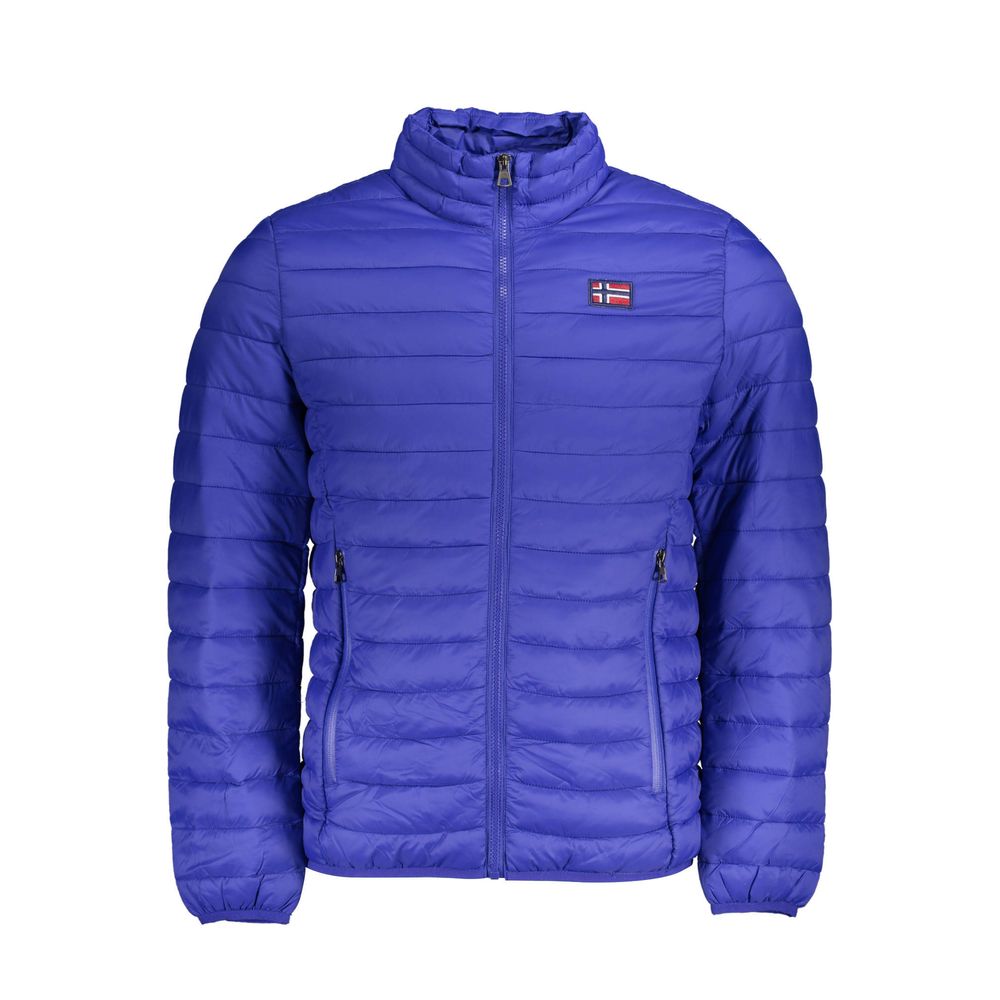 Blue Polyamide Men Jacket