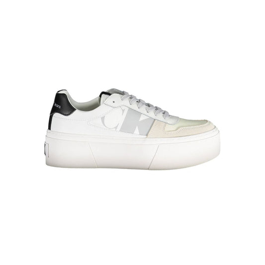 White Polyester Sneaker