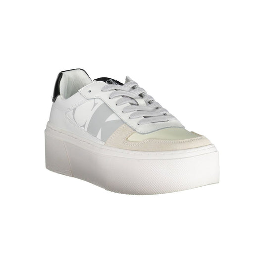 White Polyester Sneaker